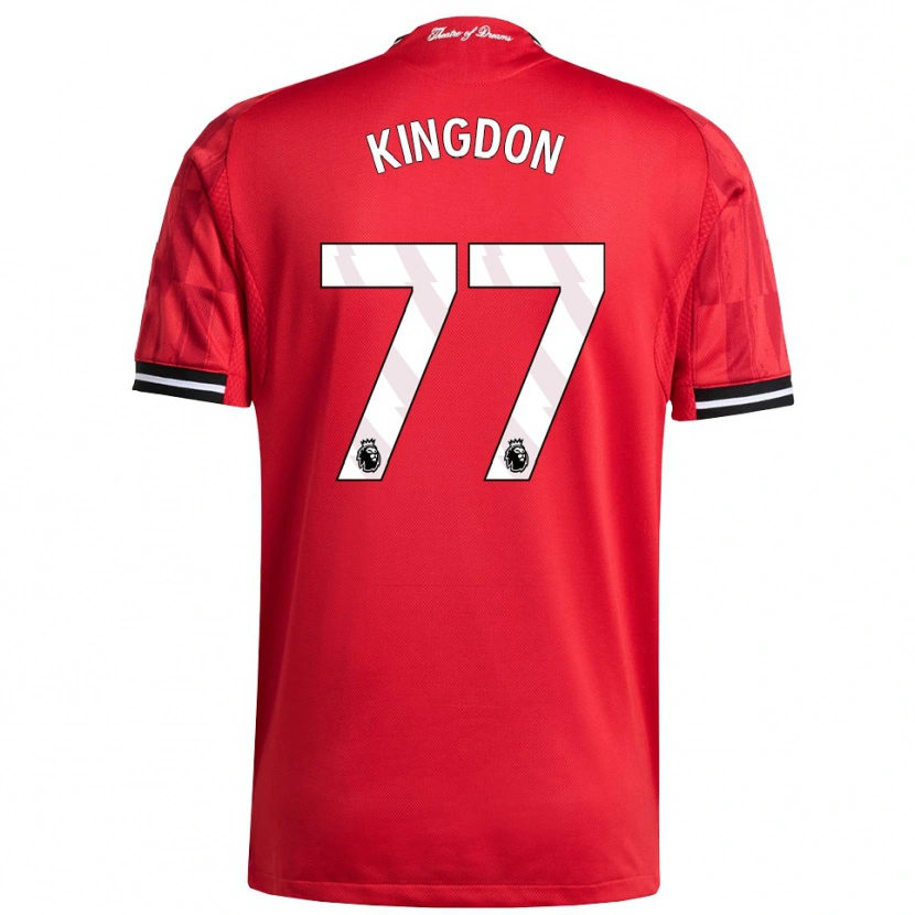 Danxen Barn Jack Kingdon #77 Röd Svart Vit Hemmatröja Matchtröjor 2025/26 Tröjor T-Tröja