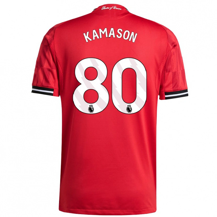 Danxen Barn Jaydan Kamason #80 Röd Svart Vit Hemmatröja Matchtröjor 2025/26 Tröjor T-Tröja