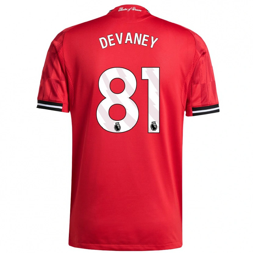 Danxen Barn Jacob Devaney #81 Röd Svart Vit Hemmatröja Matchtröjor 2025/26 Tröjor T-Tröja