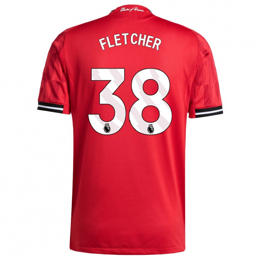 Danxen Barn Jack Fletcher #38 Röd Svart Vit Hemmatröja Matchtröjor 2025/26 Tröjor T-Tröja
