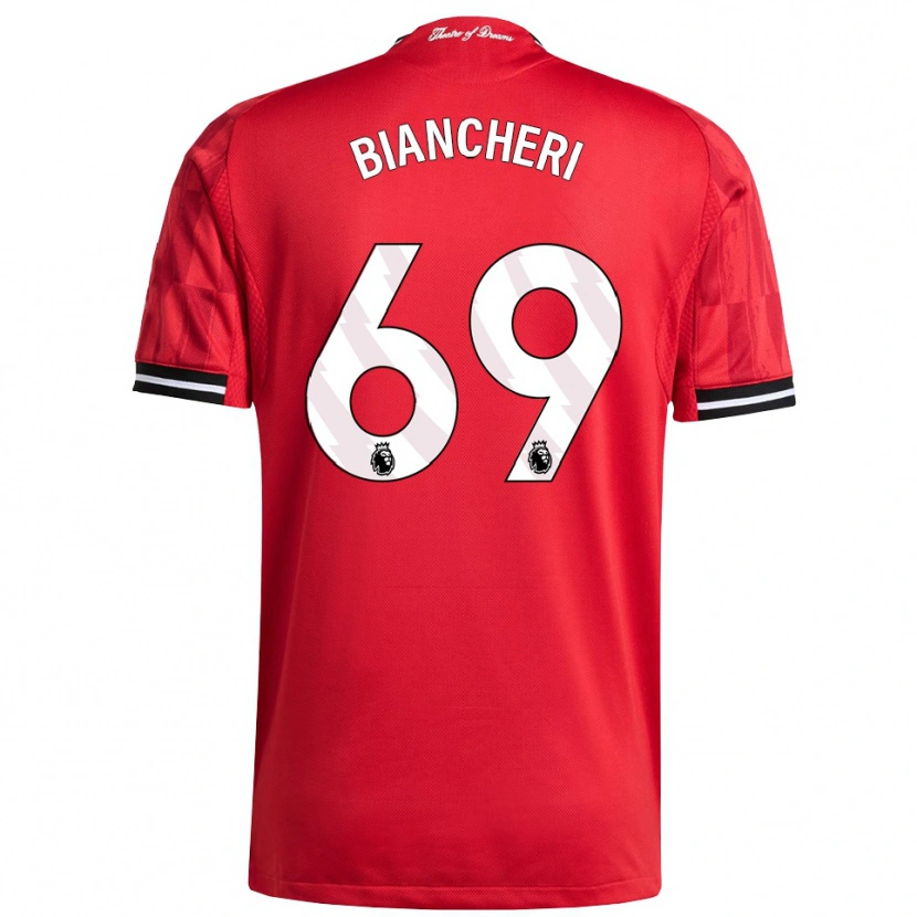 Danxen Barn Gabriele Biancheri #69 Röd Svart Vit Hemmatröja Matchtröjor 2025/26 Tröjor T-Tröja