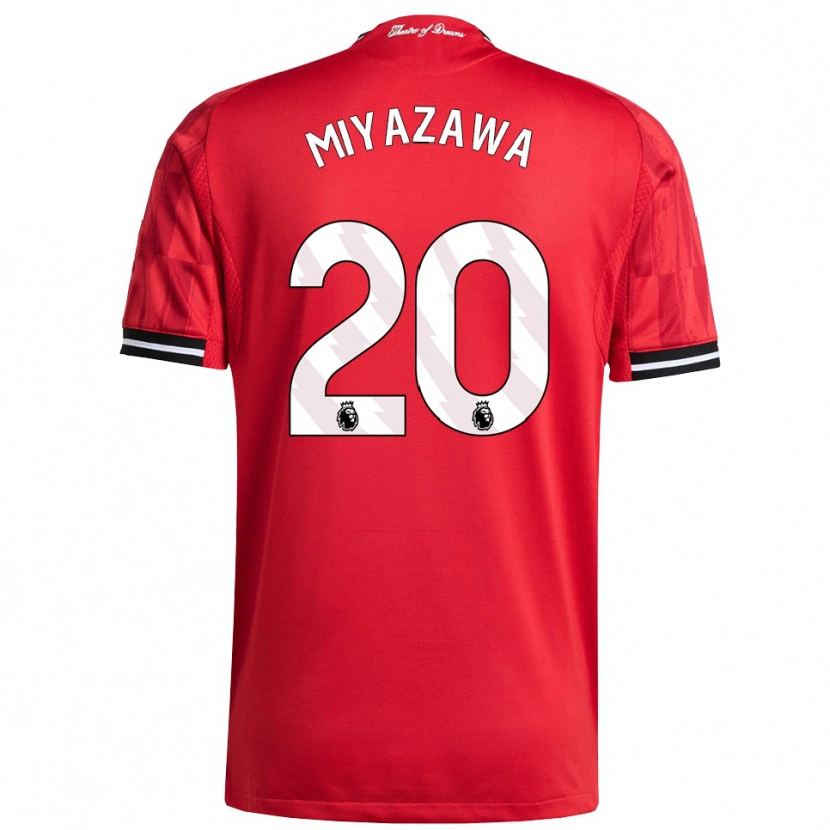 Danxen Barn Hinata Miyazawa #20 Röd Svart Vit Hemmatröja Matchtröjor 2025/26 Tröjor T-Tröja
