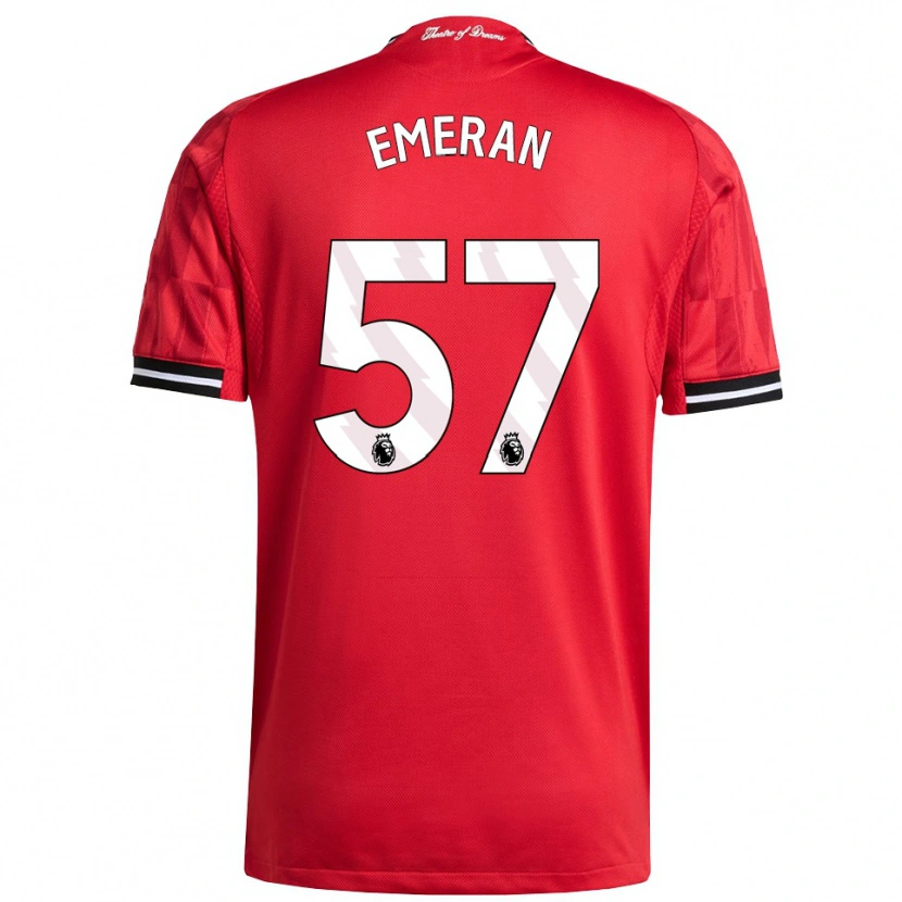 Danxen Barn Noam Emeran #57 Röd Svart Vit Hemmatröja Matchtröjor 2025/26 Tröjor T-Tröja