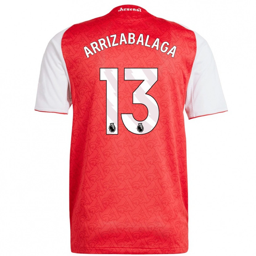 Danxen Barn Kepa Arrizabalaga #13 Röd Vit Hemmatröja Matchtröjor 2025/26 Tröjor T-Tröja