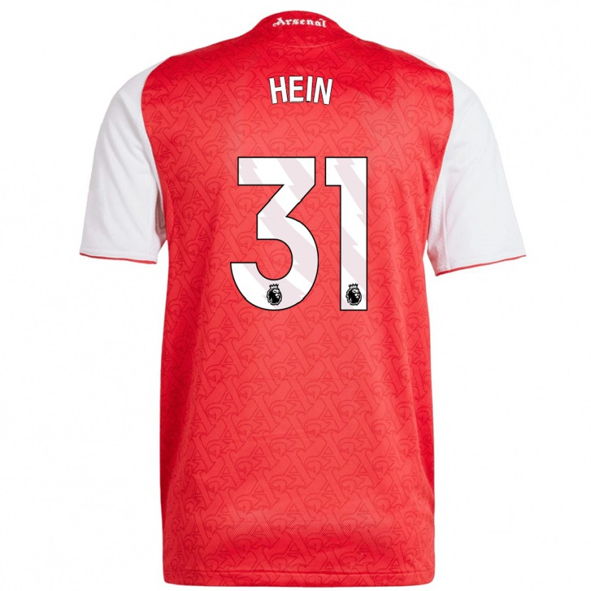 Danxen Barn Karl Hein #31 Röd Vit Hemmatröja Matchtröjor 2025/26 Tröjor T-Tröja