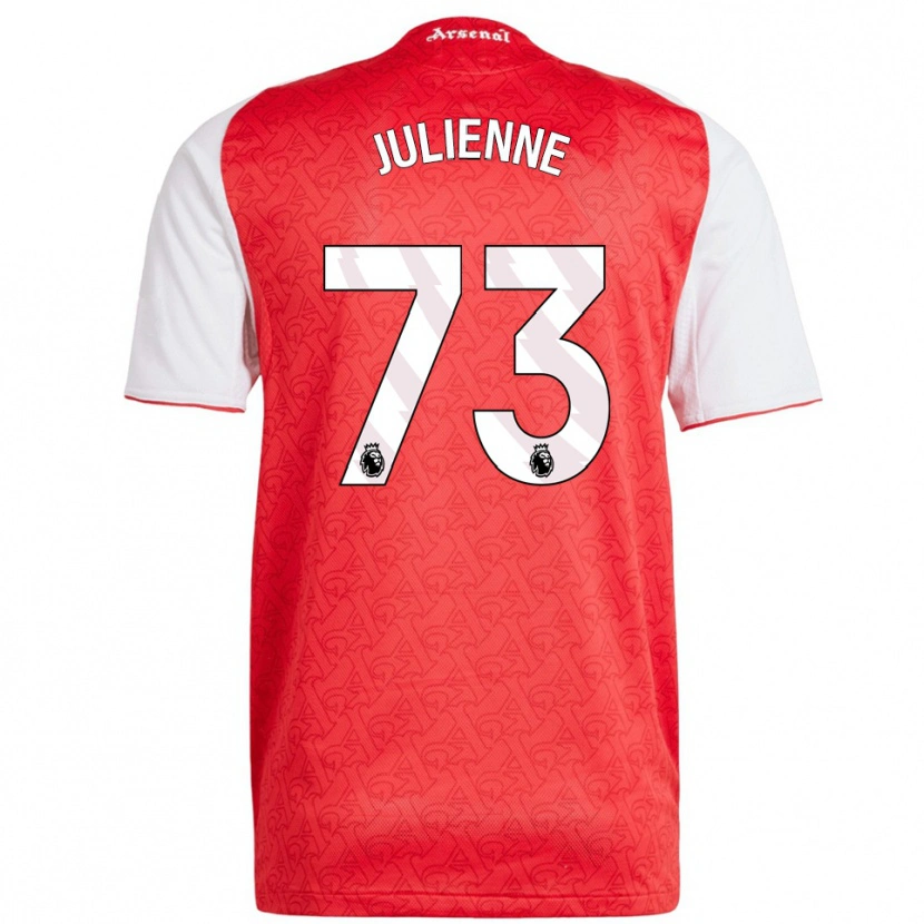 Danxen Barn Theo Julienne #73 Röd Vit Hemmatröja Matchtröjor 2025/26 Tröjor T-Tröja