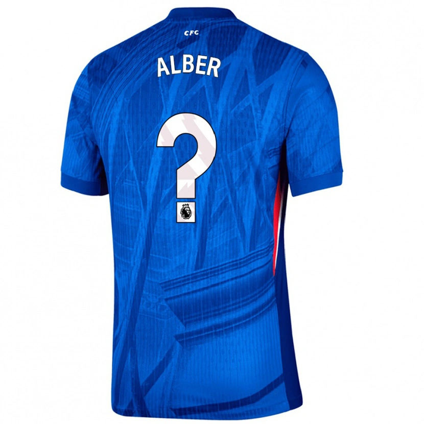 Danxen Barn Mara Alber #0 Blå Vit Hemmatröja Matchtröjor 2025/26 Tröjor T-Tröja