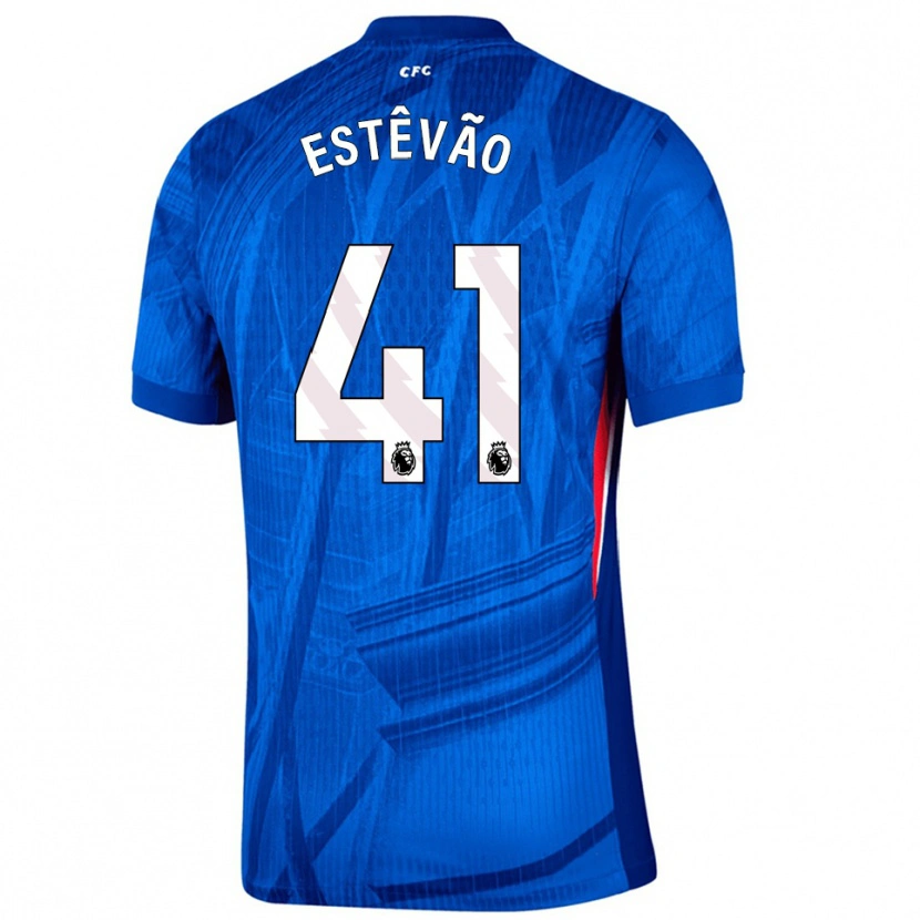 Danxen Barn Estêvão #41 Blå Vit Hemmatröja Matchtröjor 2025/26 Tröjor T-Tröja
