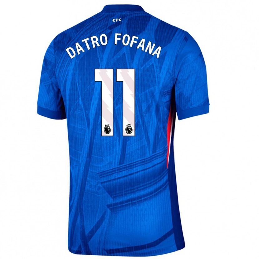 Danxen Barn David Datro Fofana #11 Blå Vit Hemmatröja Matchtröjor 2025/26 Tröjor T-Tröja
