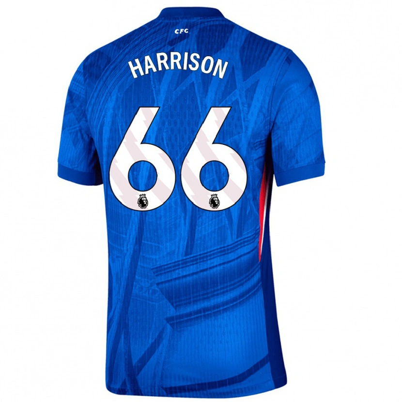 Danxen Barn Ollie Harrison #66 Blå Vit Hemmatröja Matchtröjor 2025/26 Tröjor T-Tröja