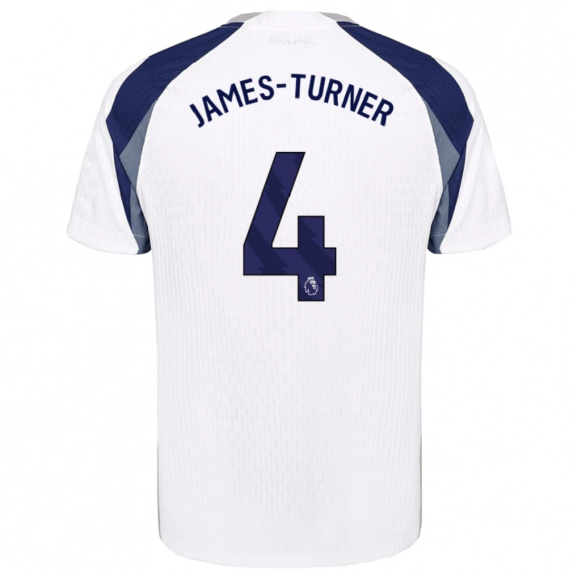 Danxen Barn Amy James-Turner #4 Vit Marinblå Hemmatröja Matchtröjor 2025/26 Tröjor T-Tröja