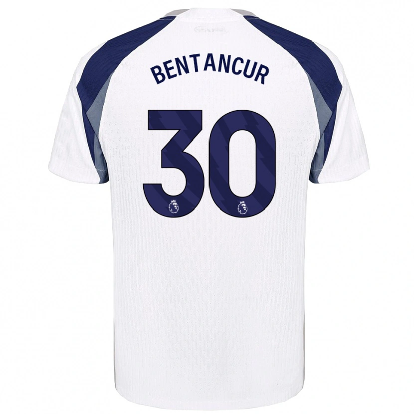 Danxen Barn Rodrigo Bentancur #30 Vit Marinblå Hemmatröja Matchtröjor 2025/26 Tröjor T-Tröja