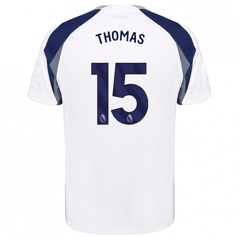 Danxen Barn Cameron Thomas #15 Vit Marinblå Hemmatröja Matchtröjor 2025/26 Tröjor T-Tröja