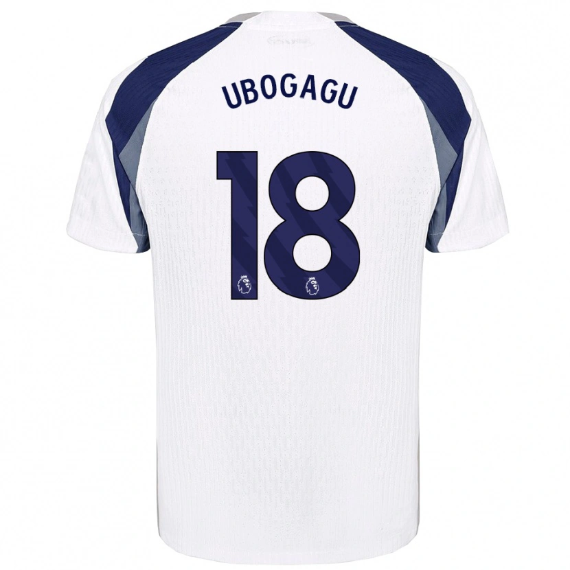 Danxen Barn Chioma Ubogagu #18 Vit Marinblå Hemmatröja Matchtröjor 2025/26 Tröjor T-Tröja