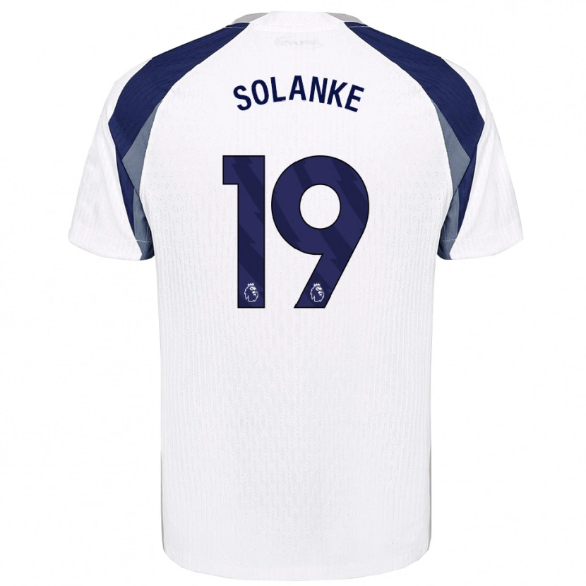 Danxen Barn Dominic Solanke #19 Vit Marinblå Hemmatröja Matchtröjor 2025/26 Tröjor T-Tröja