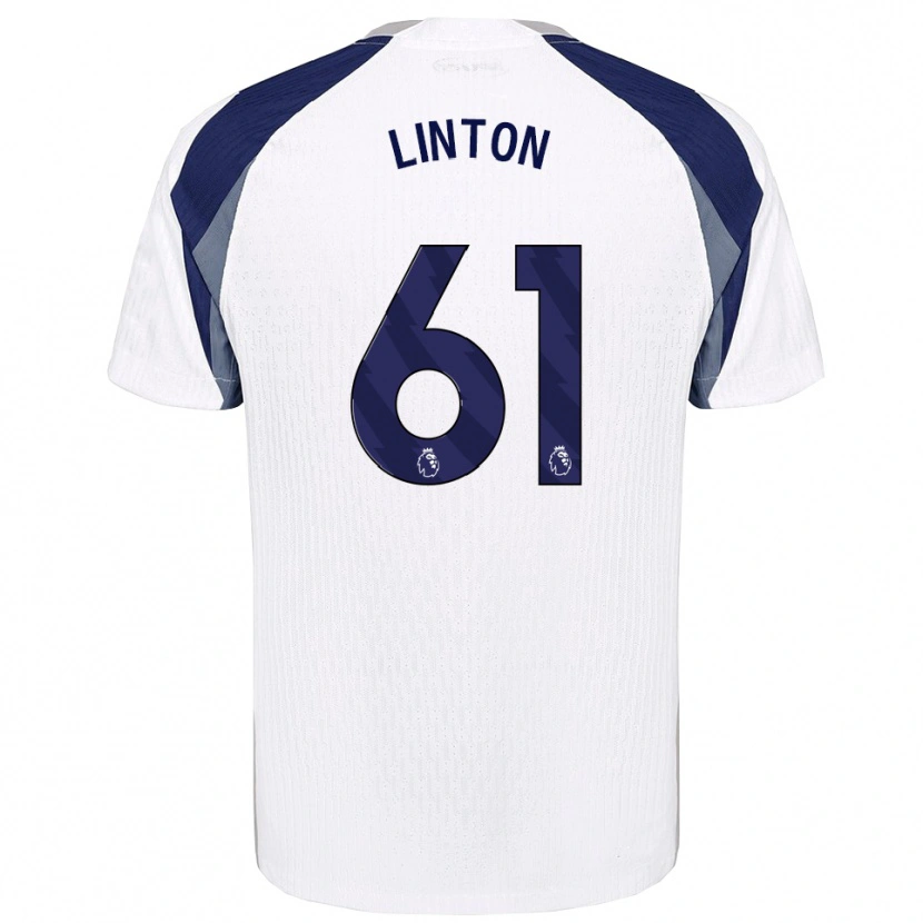 Danxen Barn Jahziah Linton #61 Vit Marinblå Hemmatröja Matchtröjor 2025/26 Tröjor T-Tröja