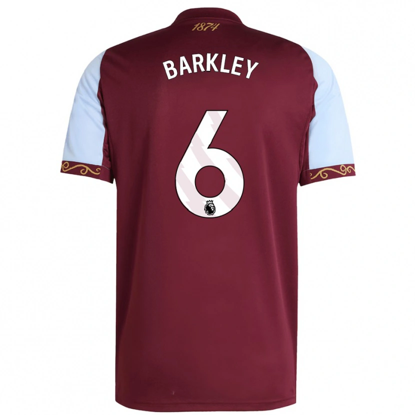 Danxen Barn Ross Barkley #6 Vinröd Himmelsblå Hemmatröja Matchtröjor 2025/26 Tröjor T-Tröja