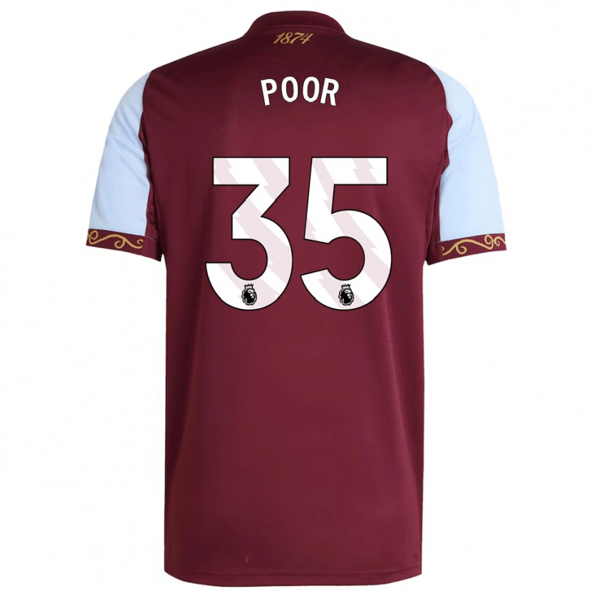 Danxen Barn Sophia Poor #35 Vinröd Himmelsblå Hemmatröja Matchtröjor 2025/26 Tröjor T-Tröja