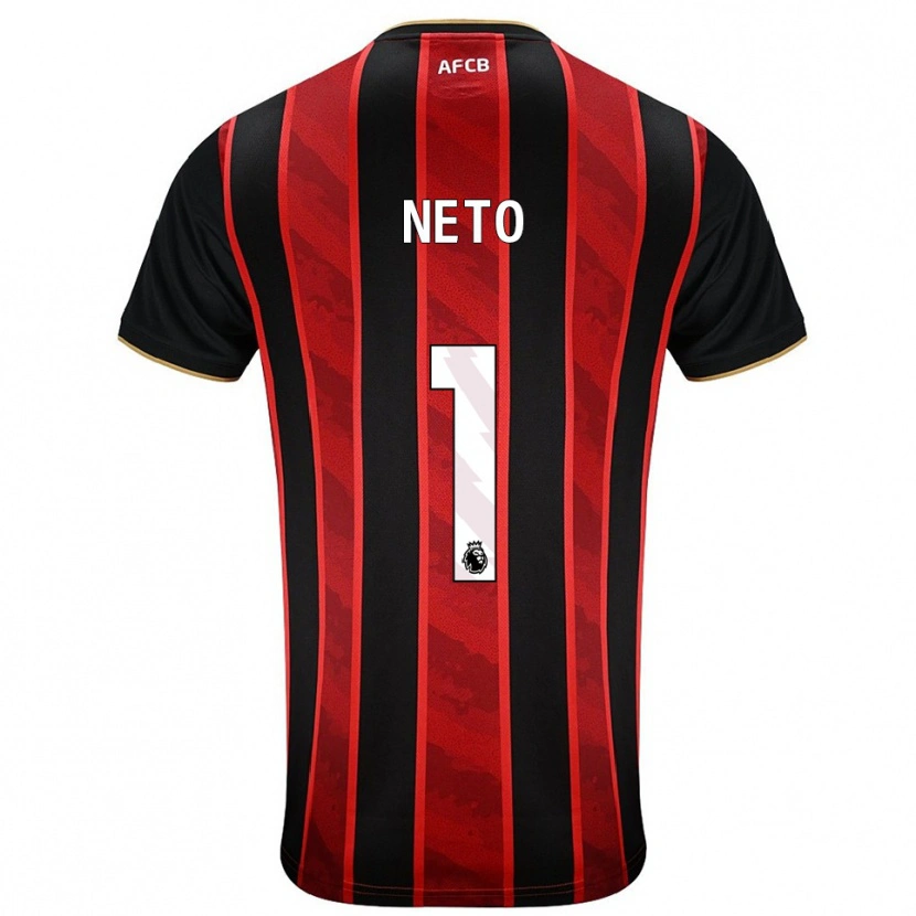 Danxen Barn Neto #1 Röd Svart Hemmatröja Matchtröjor 2025/26 Tröjor T-Tröja