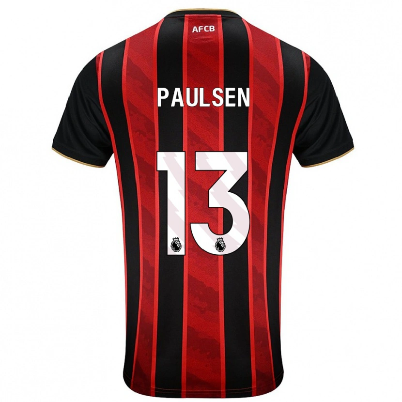 Danxen Barn Alex Paulsen #13 Röd Svart Hemmatröja Matchtröjor 2025/26 Tröjor T-Tröja