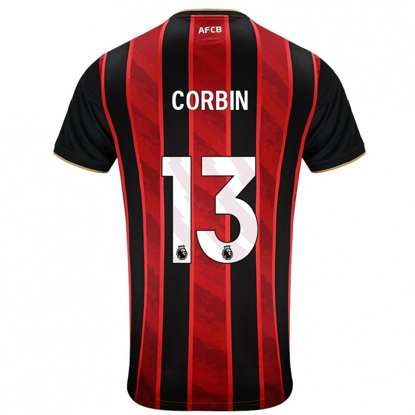 Danxen Barn Helen Corbin #13 Röd Svart Hemmatröja Matchtröjor 2025/26 Tröjor T-Tröja