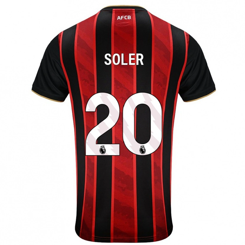 Danxen Barn Julio Soler #20 Röd Svart Hemmatröja Matchtröjor 2025/26 Tröjor T-Tröja