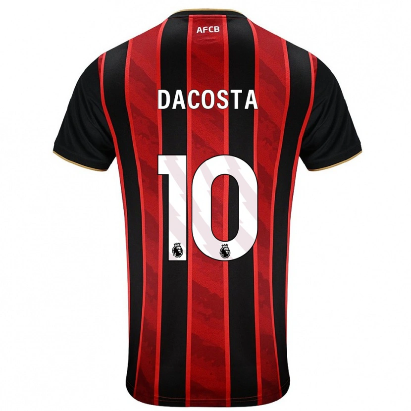 Danxen Barn Michael Dacosta #10 Röd Svart Hemmatröja Matchtröjor 2025/26 Tröjor T-Tröja