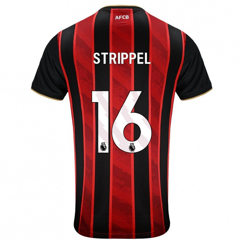 Danxen Barn Ellie Strippel #16 Röd Svart Hemmatröja Matchtröjor 2025/26 Tröjor T-Tröja