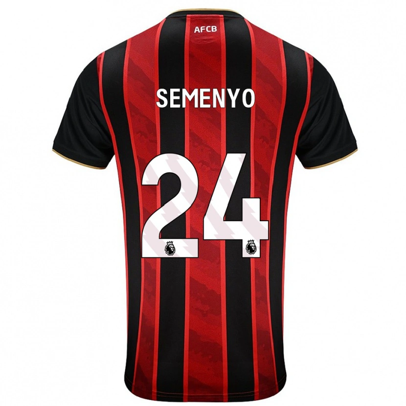 Danxen Barn Antoine Semenyo #24 Röd Svart Hemmatröja Matchtröjor 2025/26 Tröjor T-Tröja