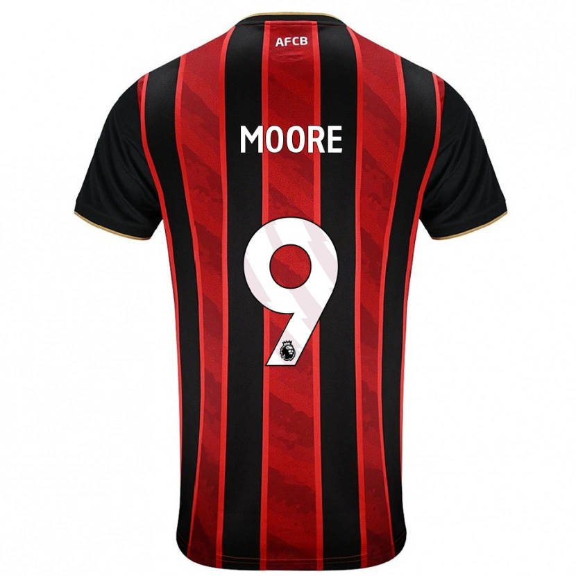 Danxen Barn Kobel Moore #9 Röd Svart Hemmatröja Matchtröjor 2025/26 Tröjor T-Tröja
