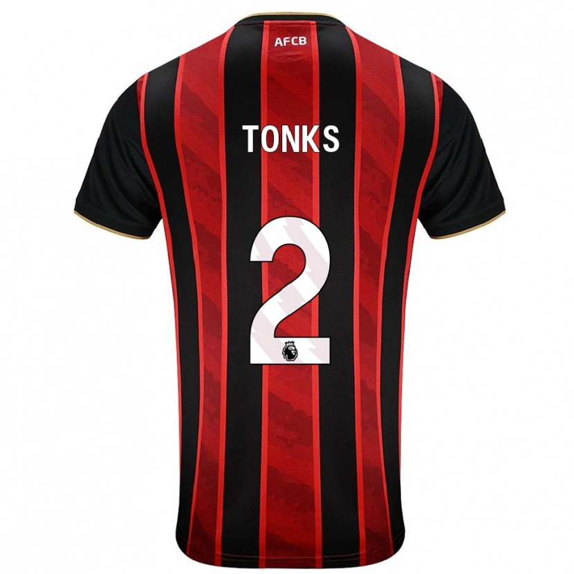 Danxen Barn Finn Tonks #2 Röd Svart Hemmatröja Matchtröjor 2025/26 Tröjor T-Tröja