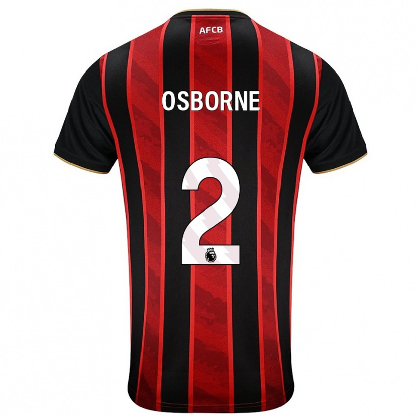 Danxen Barn Charlie Osborne #2 Röd Svart Hemmatröja Matchtröjor 2025/26 Tröjor T-Tröja