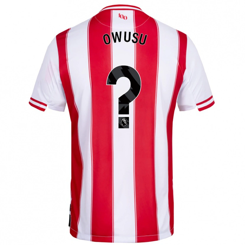 Danxen Barn Nedved Owusu #0 Röd Vit Hemmatröja Matchtröjor 2025/26 Tröjor T-Tröja