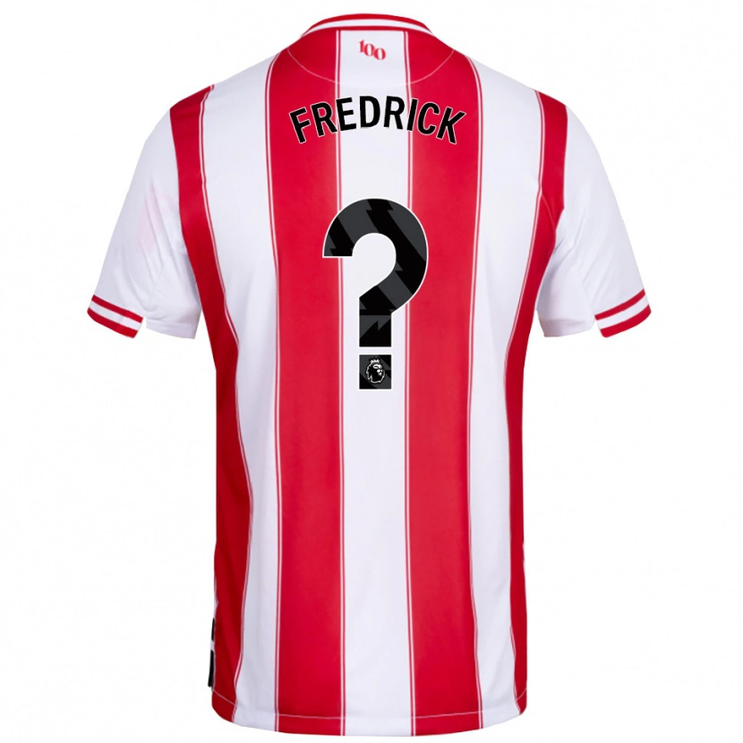 Danxen Barn Benjamin Fredrick #0 Röd Vit Hemmatröja Matchtröjor 2025/26 Tröjor T-Tröja