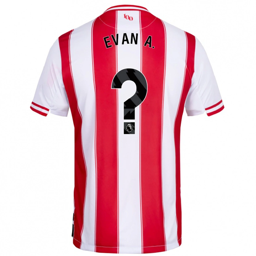 Danxen Barn Evan Anderson #0 Röd Vit Hemmatröja Matchtröjor 2025/26 Tröjor T-Tröja