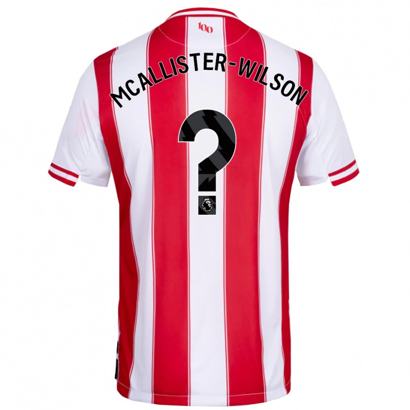Danxen Barn Zack Mcallister-Wilson #0 Röd Vit Hemmatröja Matchtröjor 2025/26 Tröjor T-Tröja