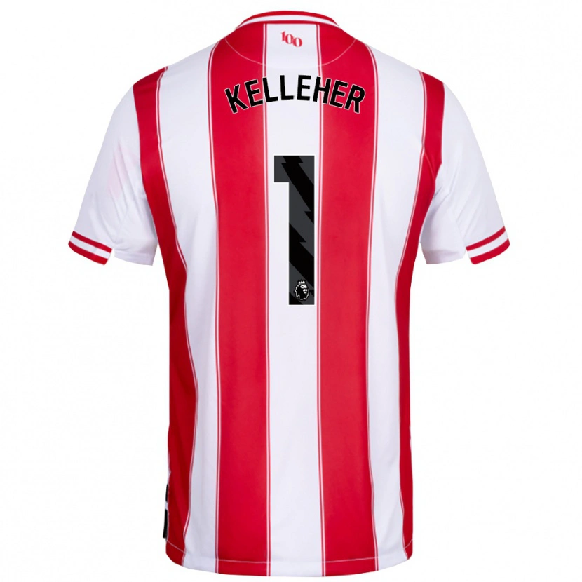 Danxen Barn Caoimhín Kelleher #1 Röd Vit Hemmatröja Matchtröjor 2025/26 Tröjor T-Tröja