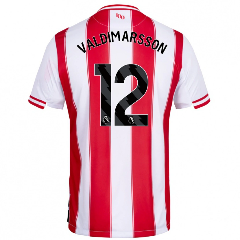 Danxen Barn Hákon Rafn Valdimarsson #12 Röd Vit Hemmatröja Matchtröjor 2025/26 Tröjor T-Tröja