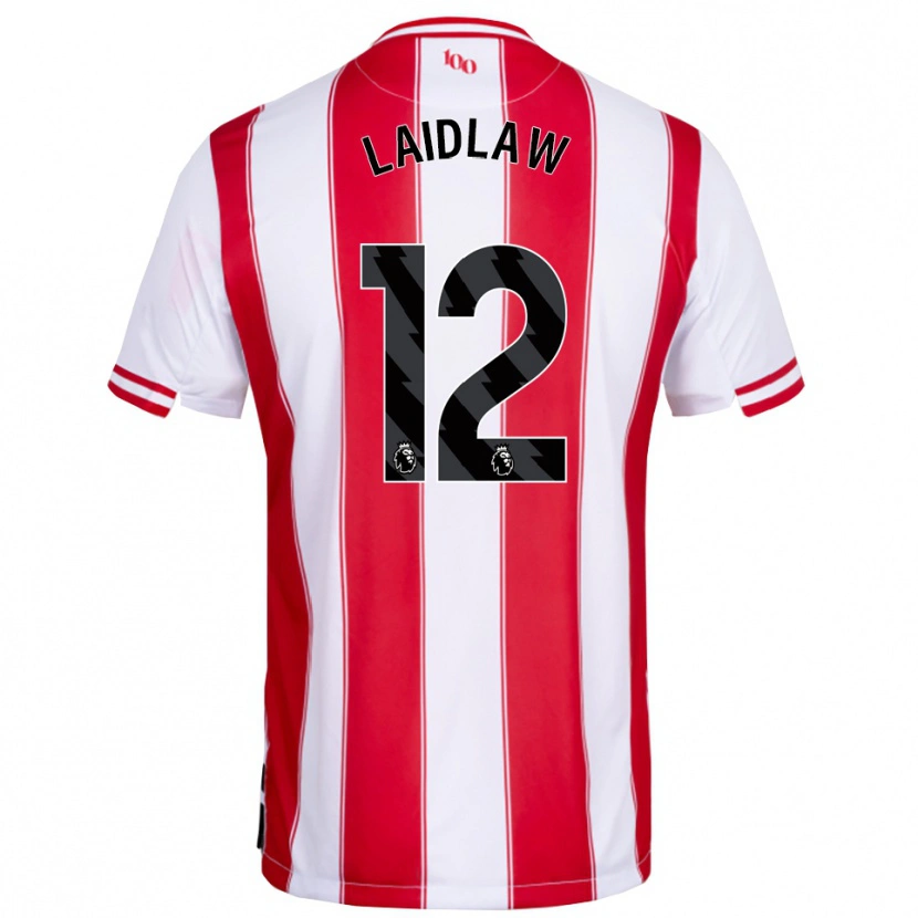 Danxen Barn Ethan Laidlaw #12 Röd Vit Hemmatröja Matchtröjor 2025/26 Tröjor T-Tröja