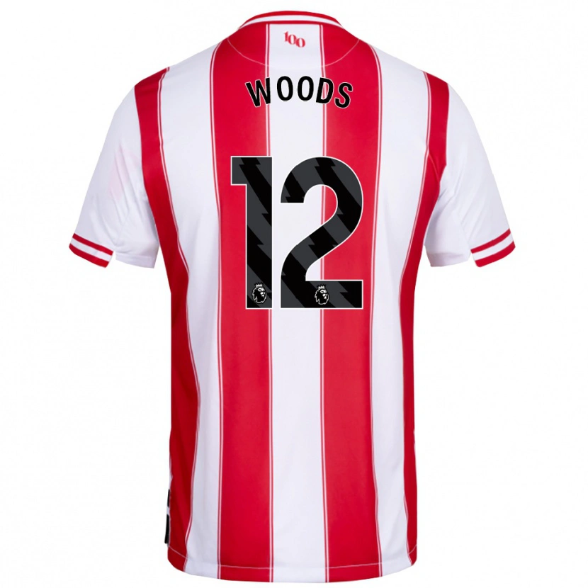 Danxen Barn Nikki Woods #12 Röd Vit Hemmatröja Matchtröjor 2025/26 Tröjor T-Tröja