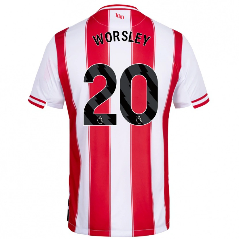 Danxen Barn Freya Worsley #20 Röd Vit Hemmatröja Matchtröjor 2025/26 Tröjor T-Tröja