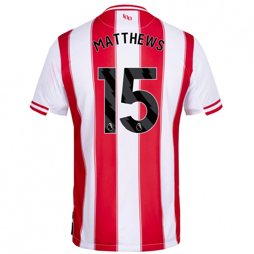 Danxen Barn Kirsty Matthews #15 Röd Vit Hemmatröja Matchtröjor 2025/26 Tröjor T-Tröja