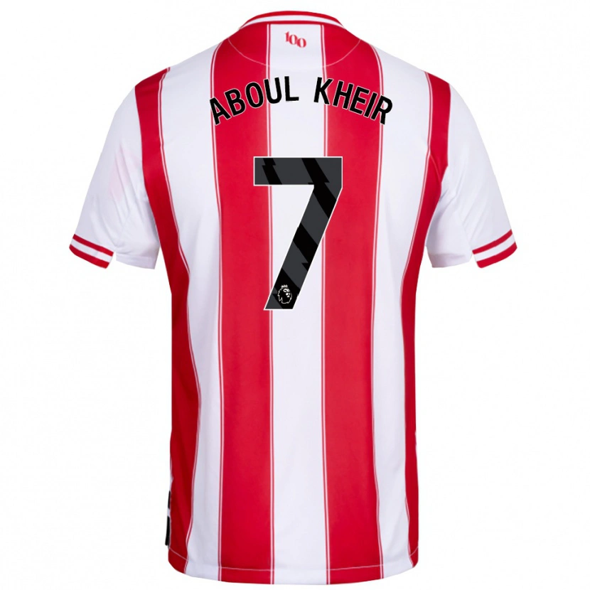 Danxen Barn Nour Aboul Kheir #7 Röd Vit Hemmatröja Matchtröjor 2025/26 Tröjor T-Tröja