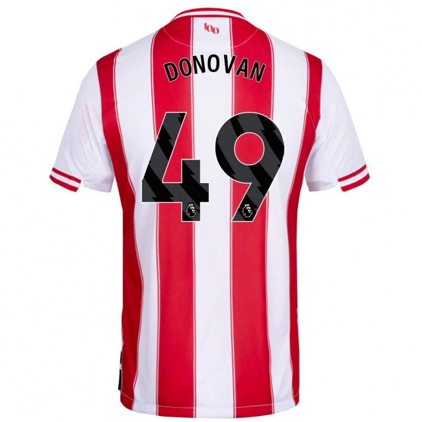 Danxen Barn Romelle Donovan #49 Röd Vit Hemmatröja Matchtröjor 2025/26 Tröjor T-Tröja