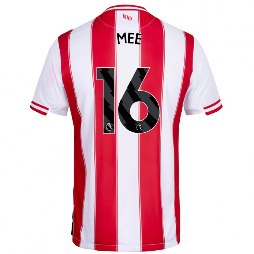 Danxen Barn Ben Mee #16 Röd Vit Hemmatröja Matchtröjor 2025/26 Tröjor T-Tröja