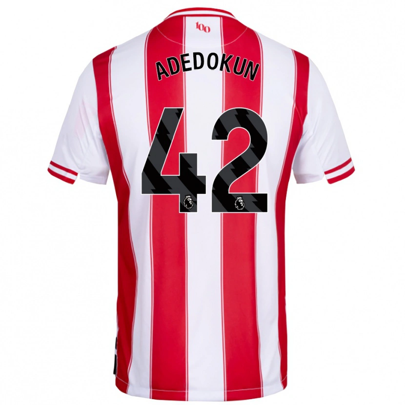 Danxen Barn Val Adedokun #42 Röd Vit Hemmatröja Matchtröjor 2025/26 Tröjor T-Tröja