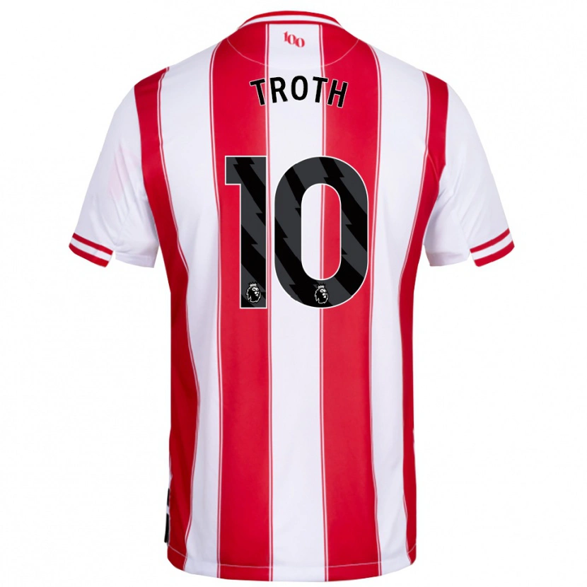 Danxen Barn Sophie Troth #10 Röd Vit Hemmatröja Matchtröjor 2025/26 Tröjor T-Tröja