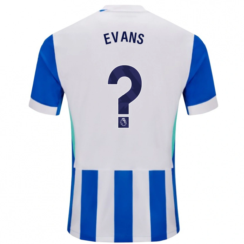 Danxen Barn Jake Evans #0 Blå Vit Hemmatröja Matchtröjor 2025/26 Tröjor T-Tröja