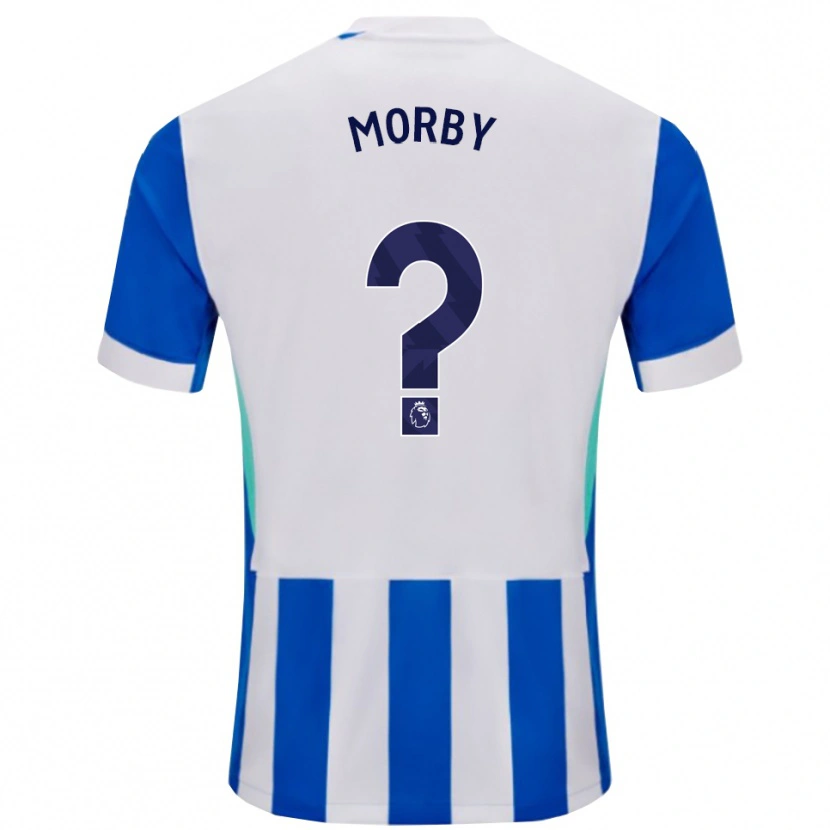 Danxen Barn Jackson Morby #0 Blå Vit Hemmatröja Matchtröjor 2025/26 Tröjor T-Tröja