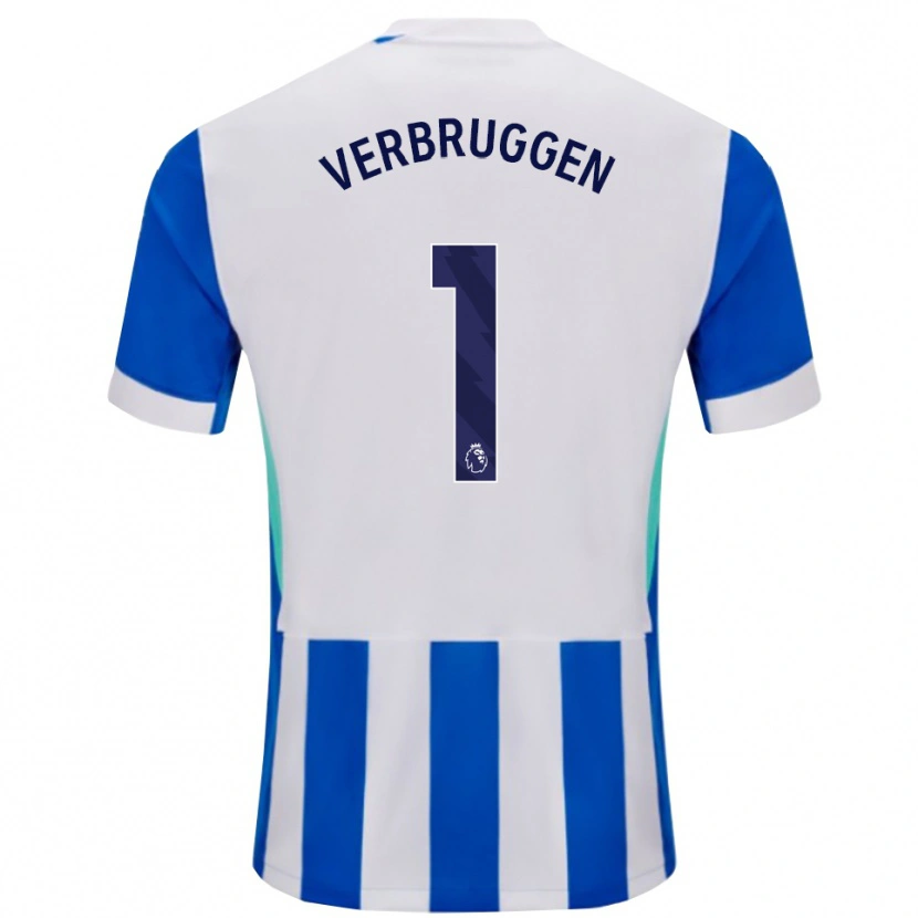 Danxen Barn Bart Verbruggen #1 Blå Vit Hemmatröja Matchtröjor 2025/26 Tröjor T-Tröja